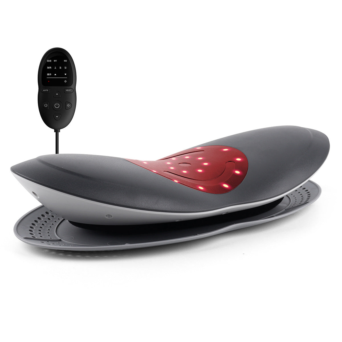 elektrische rugmassager, lumbar massager, luchttractie rugmassager, elektrische rugtrainer, warmte vibratiemassage, tractie lendensteun, USB rugmassage apparaat, rugpijn verlichting apparaat, houding verbeteren, Dynamische massage