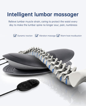 elektrische rugmassager, lumbar massager, luchttractie rugmassager, elektrische rugtrainer, warmte vibratiemassage, tractie lendensteun, USB rugmassage apparaat, rugpijn verlichting apparaat, houding verbeteren, Dynamische massage
