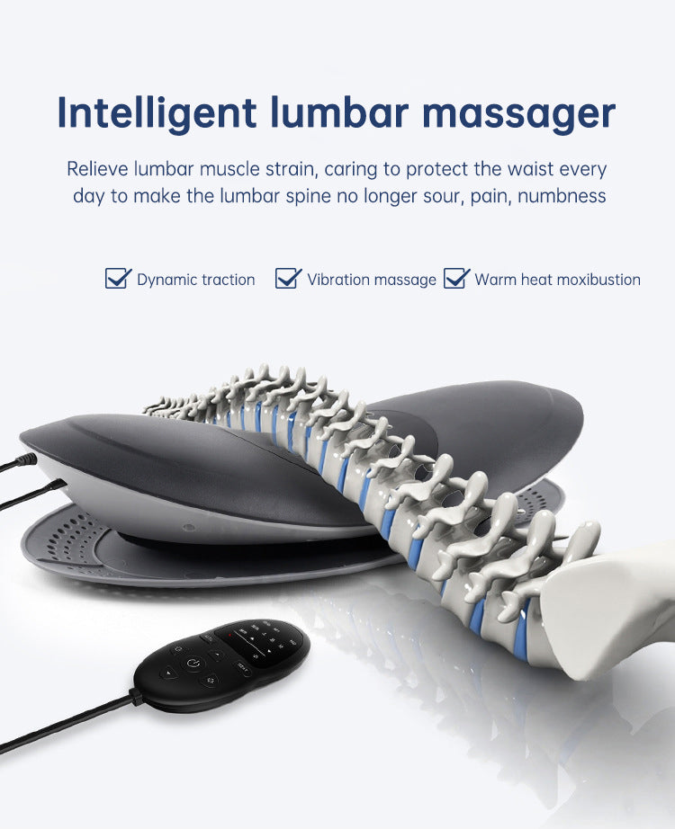 elektrische rugmassager, lumbar massager, luchttractie rugmassager, elektrische rugtrainer, warmte vibratiemassage, tractie lendensteun, USB rugmassage apparaat, rugpijn verlichting apparaat, houding verbeteren, Dynamische massage