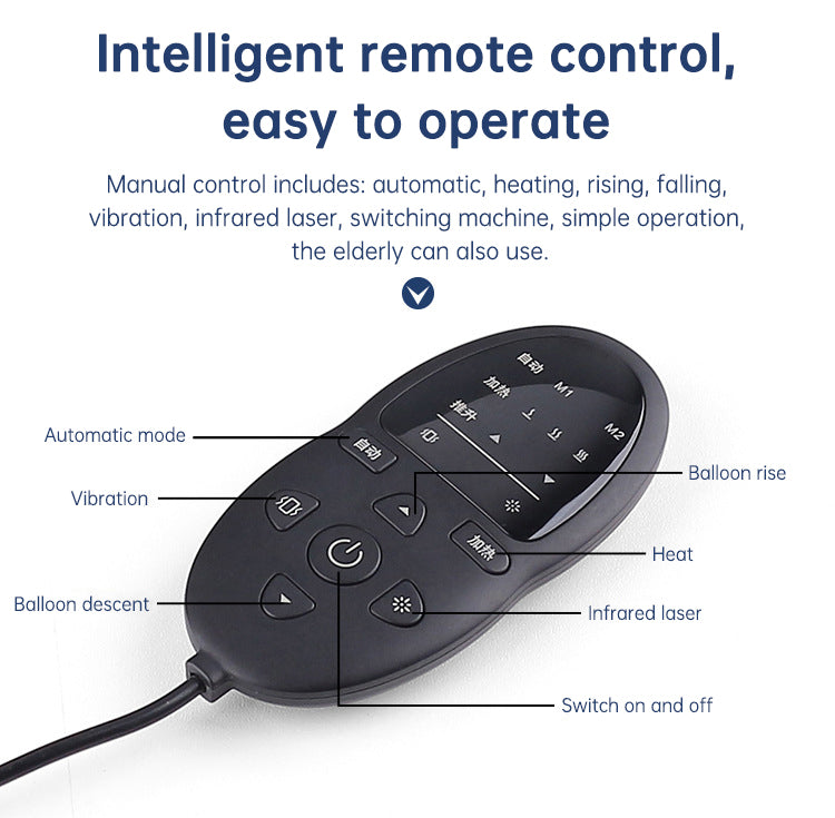 elektrische rugmassager, lumbar massager, luchttractie rugmassager, elektrische rugtrainer, warmte vibratiemassage, tractie lendensteun, USB rugmassage apparaat, rugpijn verlichting apparaat, houding verbeteren, Dynamische massage