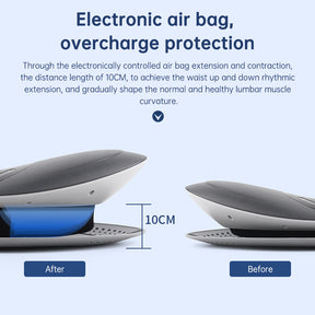 elektrische rugmassager, lumbar massager, luchttractie rugmassager, elektrische rugtrainer, warmte vibratiemassage, tractie lendensteun, USB rugmassage apparaat, rugpijn verlichting apparaat, houding verbeteren, Dynamische massage